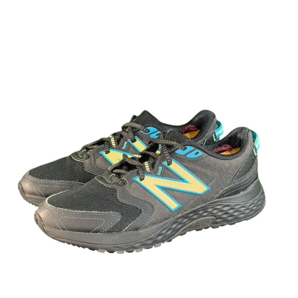 New‎ Balance 410v7 Trail Running Shoes Black Teal Lime WT410BL7 Womens 8.5 Wide